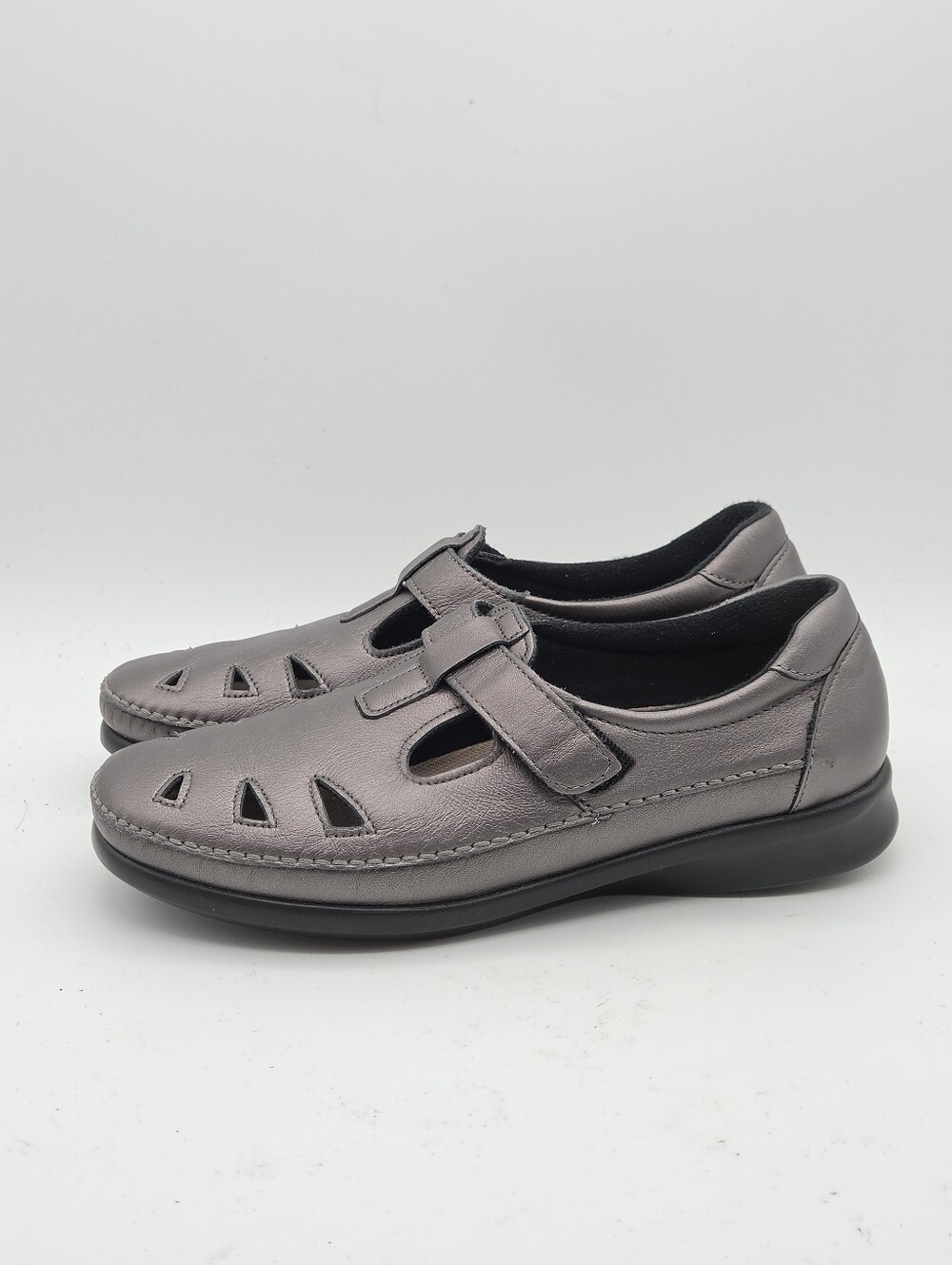 SAS Roamer Santolina Comfort Walking Shoes Metallic Pewter‎ Size 9.5